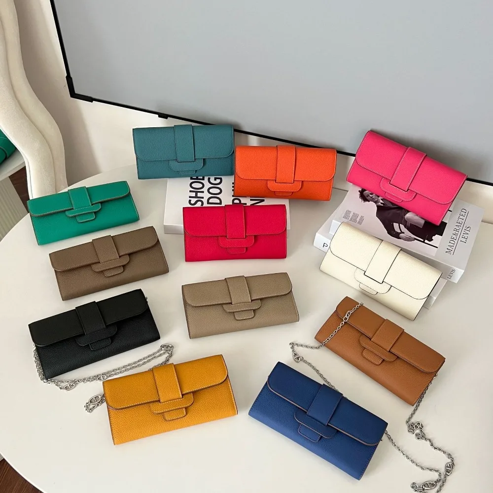 Wallet Women's Leather Crossbody Bag Chain Shoulder Large Capacity Multi-Card Clutch Texture Unique Fashion Simple Mobile Phone
Wallet Women's Leather Crossbody Bag Chain Shoulder Large Capacity Multi-Card Clutch Texture Unique Fashion Simple Mobile Phone