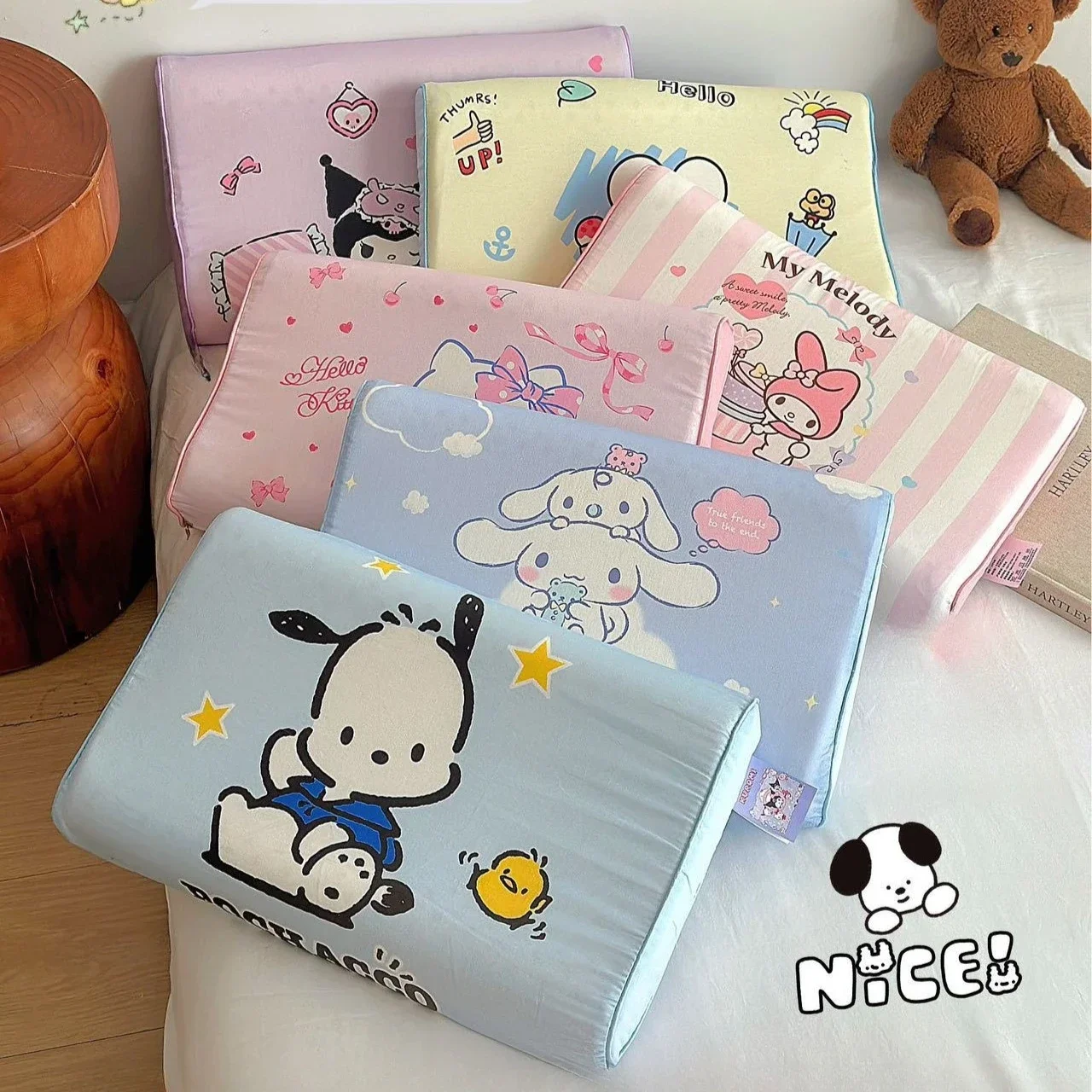 Cartoon Sanrio Kuromi Cinnamoroll Hello Kitty Children's Natural Latex Pillow for Bed Room Neck Protection Bedding Pillow Kids
Cartoon Sanrio Kuromi Cinnamoroll Hello Kitty Children's Natural Latex Pillow for Bed Room Neck Protection Bedding Pillow Kids