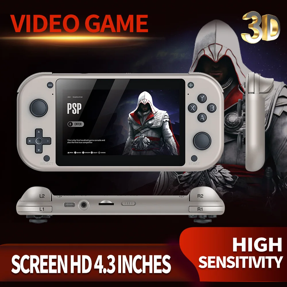 NEW M1 Handheld Game Console 64G/128G 4.3-inches IPS Screen 3D 3D Joystick Retro Video Game Players PSP/PS1 Steamdeck Handheld
NEW M1 Handheld Game Console 64G/128G 4.3-inches IPS Screen 3D 3D Joystick Retro Video Game Players PSP/PS1 Steamdeck Handheld