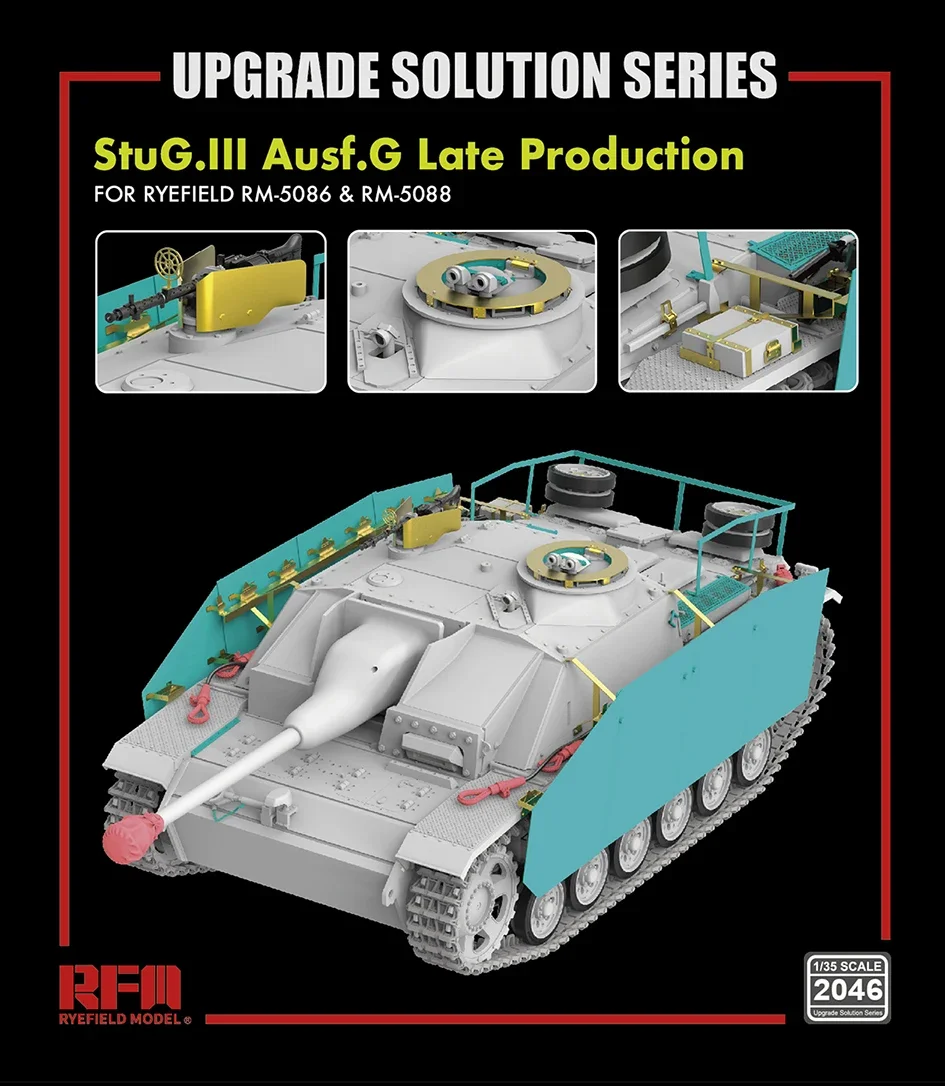 Полевая модель Rye Φ, обновленный набор StuG.III G Late Prod. С 5086 5088. 1/35
Полевая модель Rye Φ, обновленный набор StuG.III G Late Prod. С 5086 5088. 1/35