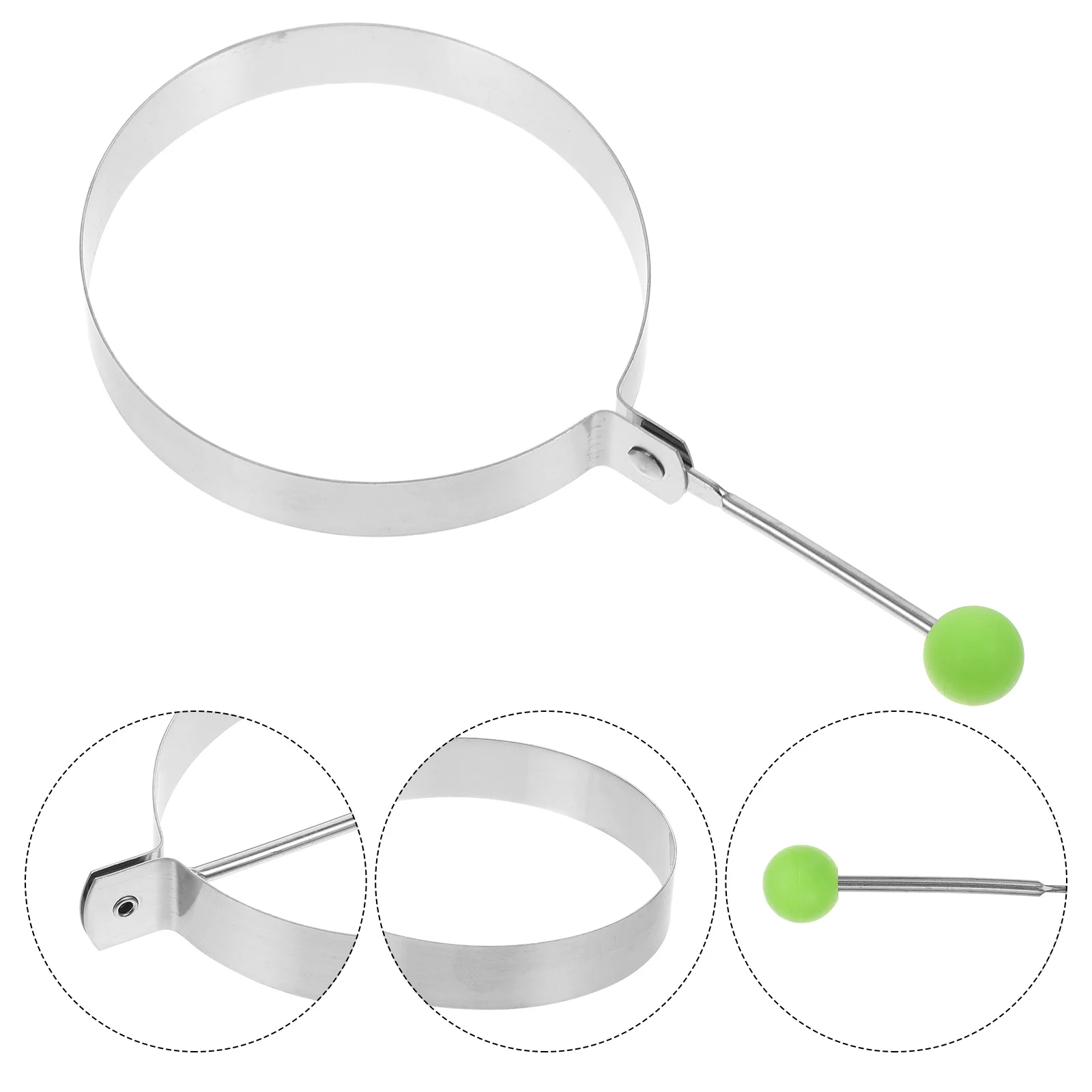 10pcs Egg Frying Mold Stainless Steel Silica Gel Safe Foldable Handle Round Shape DIY Ring Shaper Omelette Tool Kitchen Bar
10pcs Egg Frying Mold Stainless Steel Silica Gel Safe Foldable Handle Round Shape DIY Ring Shaper Omelette Tool Kitchen Bar