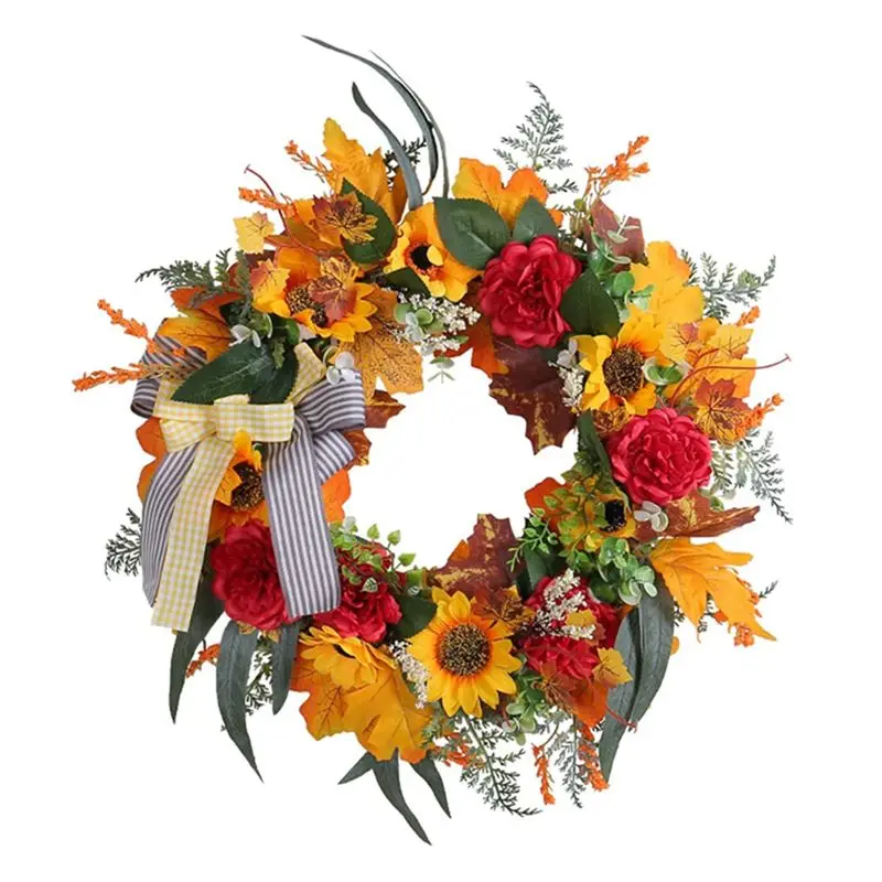 AEE6-Fall Wreaths For Front Door, Sunflower Autumn Wreath, Pumpkins And Burlap Bows, For Farmhouse Outside
AEE6-Fall Wreaths For Front Door, Sunflower Autumn Wreath, Pumpkins And Burlap Bows, For Farmhouse Outside
