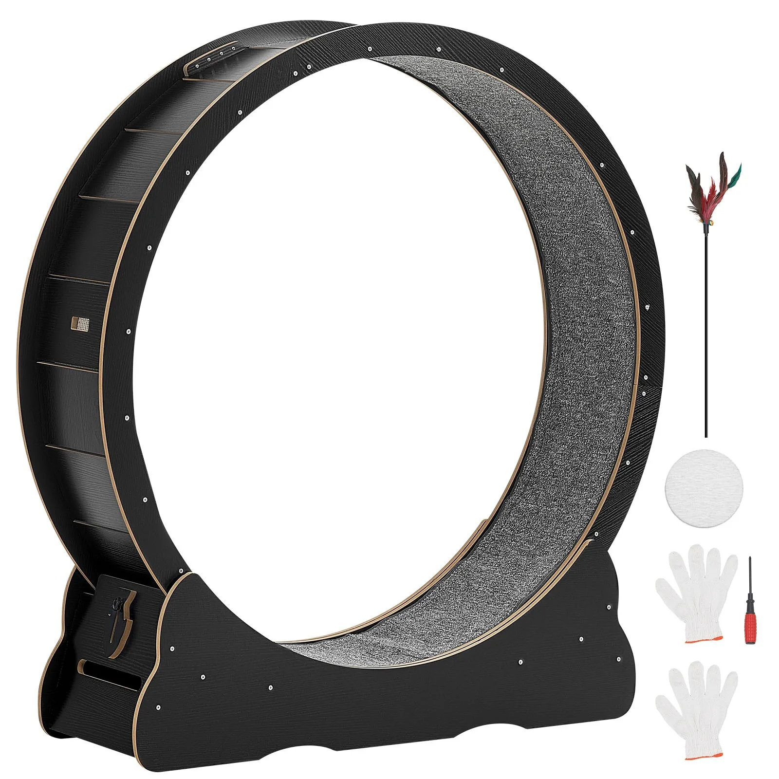 48in Wooden Cat Exercise Wheel with Carpeted Runway for Indoor Use
48in Wooden Cat Exercise Wheel with Carpeted Runway for Indoor Use