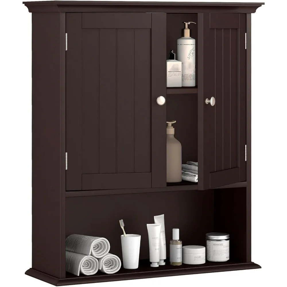Bathroom Wall Cabinet, Wooden Hanging Storage Cabinet with Doors & Shelves, Multipurpose Storage Cabinet for Restroom K
Bathroom Wall Cabinet, Wooden Hanging Storage Cabinet with Doors & Shelves, Multipurpose Storage Cabinet for Restroom K