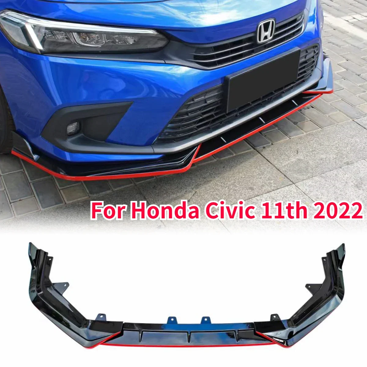 3PCS For Honda Civic 2022 2023 11th 4DR Sedan Front Bumper Lip Spoiler Side Splitter Body Kit Protector Guard Car Accessories
3PCS For Honda Civic 2022 2023 11th 4DR Sedan Front Bumper Lip Spoiler Side Splitter Body Kit Protector Guard Car Accessories