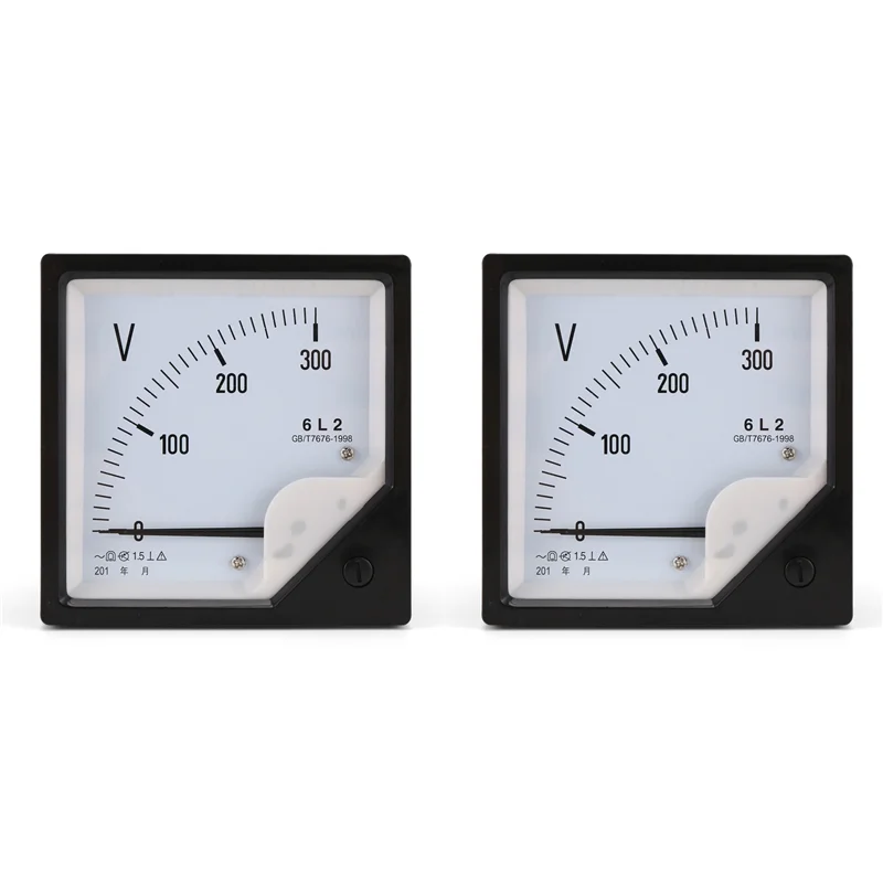 2X 6L2 Voltmeter AC 300V Pointer Type Voltage Meter Mechanical Header
2X 6L2 Voltmeter AC 300V Pointer Type Voltage Meter Mechanical Header
