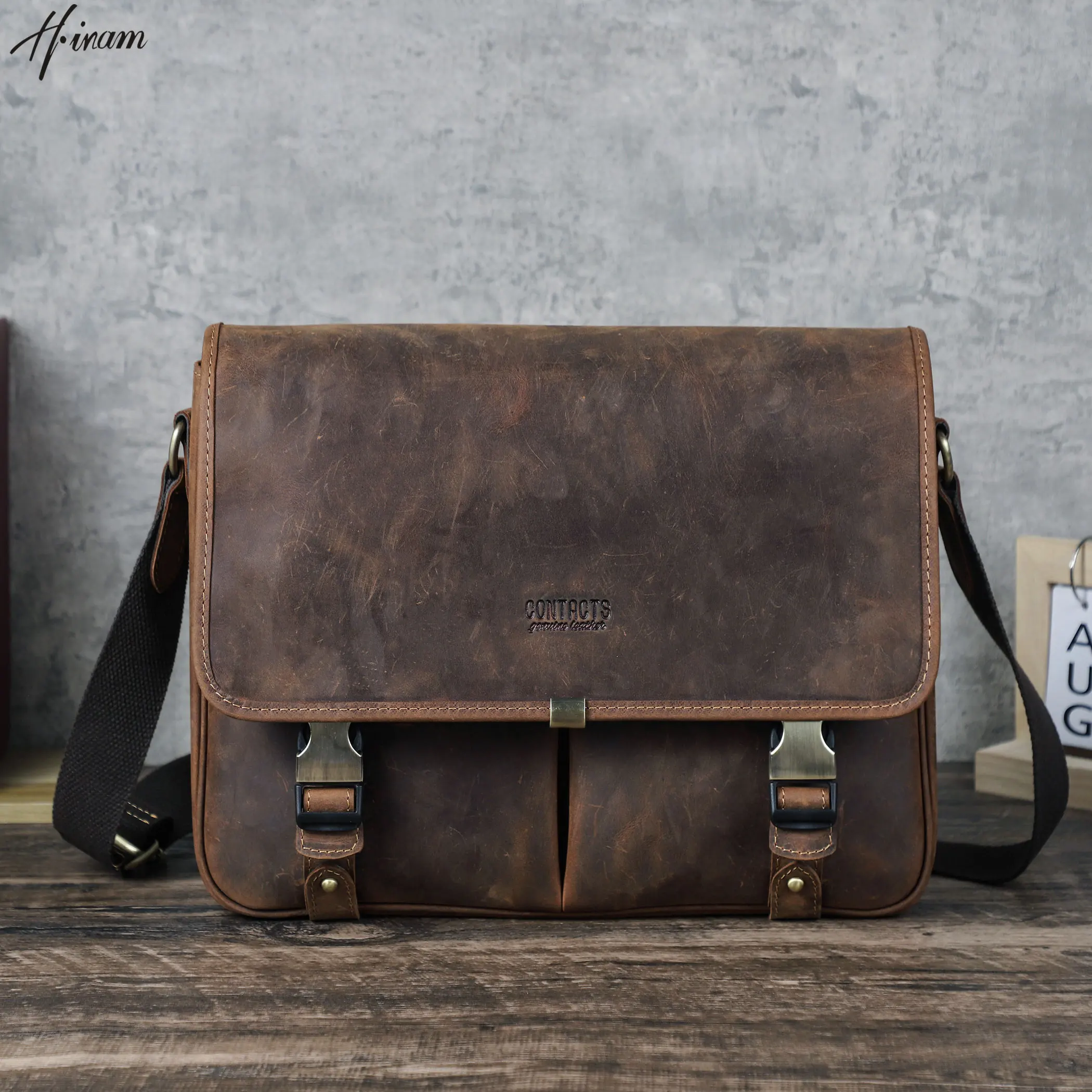 Vintage Genuine Leather 13.3-inch Chest Bag Laptop Bag with 6 Pen Slots Multiple Pockets Multi-Functional Practical
Vintage Genuine Leather 13.3-inch Chest Bag Laptop Bag with 6 Pen Slots Multiple Pockets Multi-Functional Practical