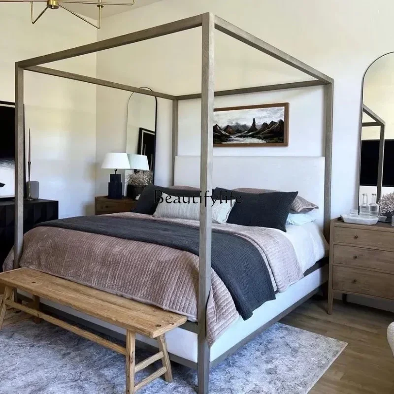 yj21 American four-poster bed modern simple master bedroom double bed 1.8 meters solid wood 1.5 meters floor-to-ceiling bed
yj21 American four-poster bed modern simple master bedroom double bed 1.8 meters solid wood 1.5 meters floor-to-ceiling bed