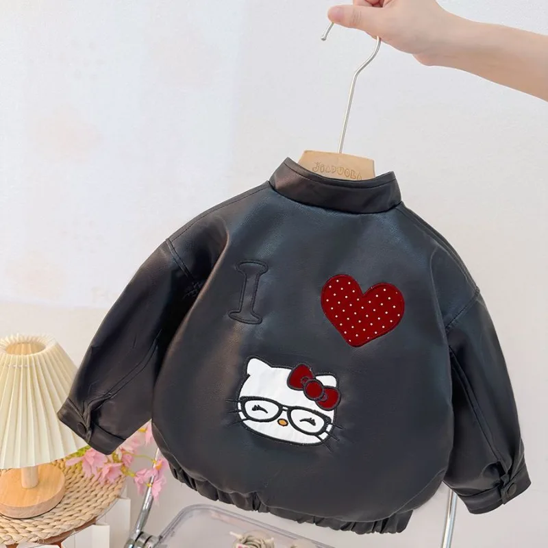 Kawaii Hello Kitty Sanrio Student Cute Cartoon Warm Leather Jacket Children Sports Coat Comfortably Blouse Gift for Kids
Kawaii Hello Kitty Sanrio Student Cute Cartoon Warm Leather Jacket Children Sports Coat Comfortably Blouse Gift for Kids