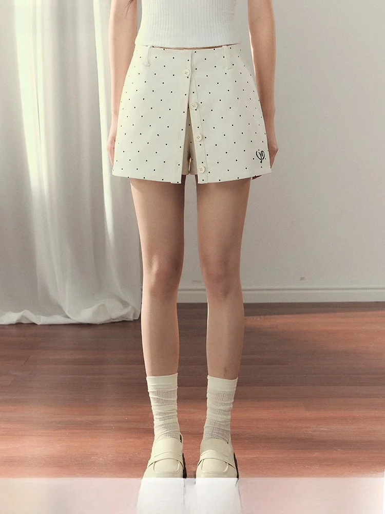 Umoumo Retro Sweet Polka Dot Embroidered Single Button Fake Two-Piece A-Line Skirt High Waist Casual Style for Young Women
Umoumo Retro Sweet Polka Dot Embroidered Single Button Fake Two-Piece A-Line Skirt High Waist Casual Style for Young Women