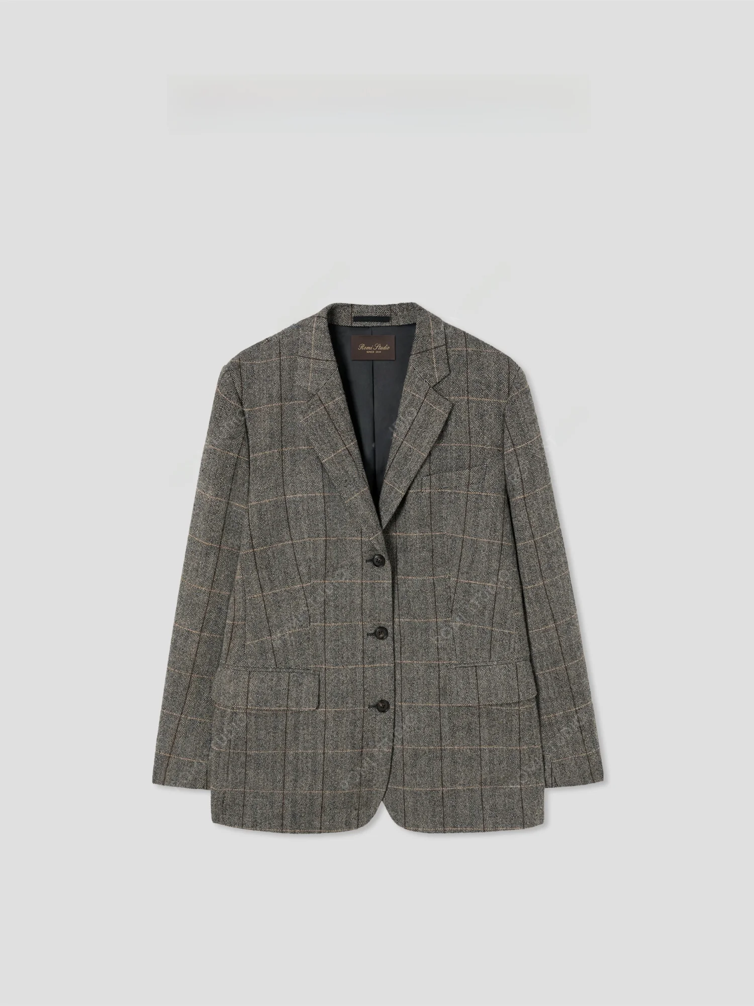 Romi Studio Loose Fit Wool Blend Plaid Suit Jaet Women's Autumn Faion Classic Sle Mixed Media Outerwear
Romi Studio Loose Fit Wool Blend Plaid Suit Jaet Women's Autumn Faion Classic Sle Mixed Media Outerwear