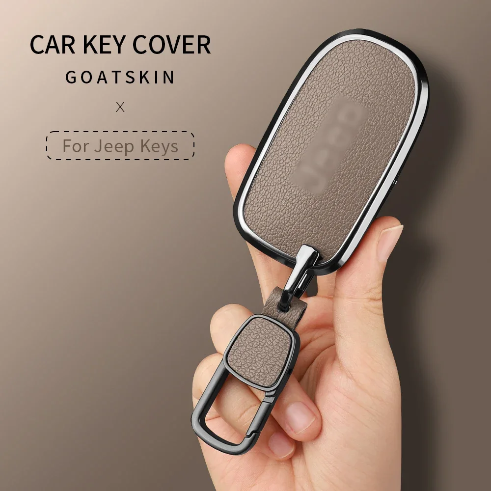 Aluminum Alloy Goatskin 4 Button Car Key Case Cover For Jeep Renegade Compass Grand Cherokee WK2 KL BU MP Keychain Accessaries
Aluminum Alloy Goatskin 4 Button Car Key Case Cover For Jeep Renegade Compass Grand Cherokee WK2 KL BU MP Keychain Accessaries