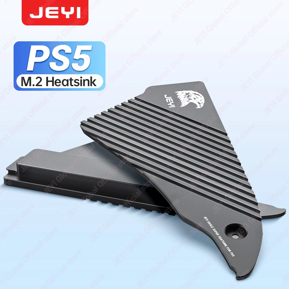 JEYI PS5 M.2 SSD Heatsink - Large Solid Aluminum Cooler with Thermal Pads for Playstation 5 PCIe 4.0 NVMe (RGB Version)
JEYI PS5 M.2 SSD Heatsink - Large Solid Aluminum Cooler with Thermal Pads for Playstation 5 PCIe 4.0 NVMe (RGB Version)