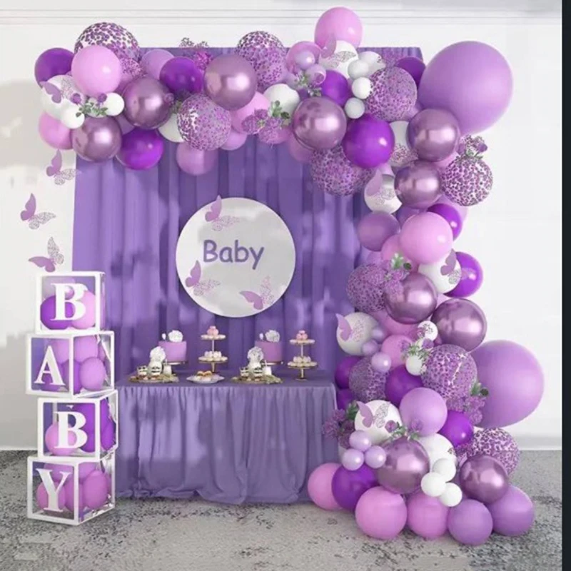 137 Pcs Butterfly Latex Balloon Garland Arch for Purple Theme Party Decoration Wedding Kid's Birthday Background Supplies
137 Pcs Butterfly Latex Balloon Garland Arch for Purple Theme Party Decoration Wedding Kid's Birthday Background Supplies