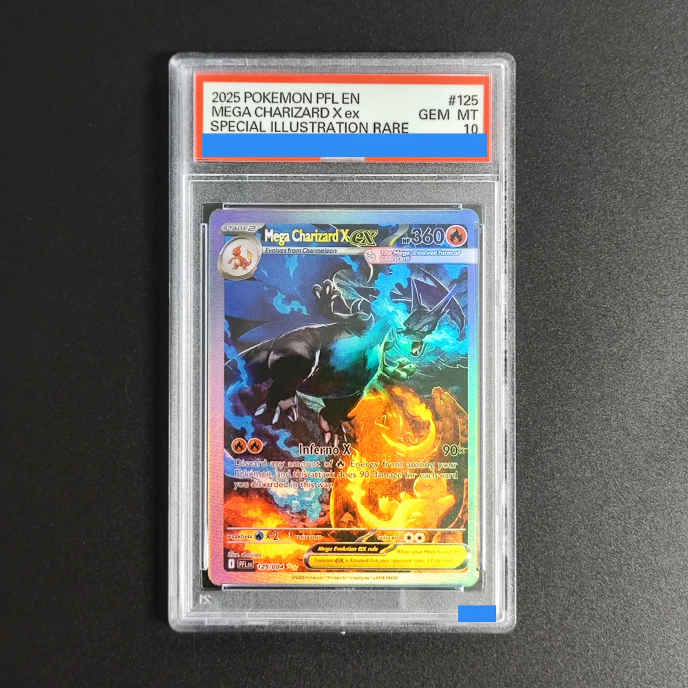 2025 POKEMON PFL EN MEGA CHARIZARDX ex MEGA HYPER RARE 130 GEM MT 10 Collection DIY Rating Card High Quality Replica Card
2025 POKEMON PFL EN MEGA CHARIZARDX ex MEGA HYPER RARE 130 GEM MT 10 Collection DIY Rating Card High Quality Replica Card