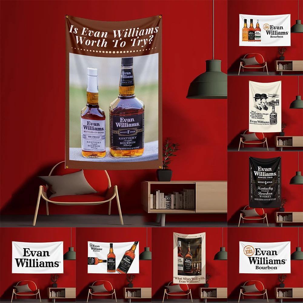 90X150CM Whisky-E-Evan Williams Flag Polyester Printed Alcohol Wine Banner For Decorative garden beverage rum Beer Flag
90X150CM Whisky-E-Evan Williams Flag Polyester Printed Alcohol Wine Banner For Decorative garden beverage rum Beer Flag