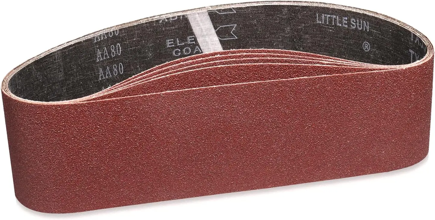 4x36 Inch Sanding Belts 80 Grit for Wood Metal Paint - 5 Pack
4x36 Inch Sanding Belts 80 Grit for Wood Metal Paint - 5 Pack