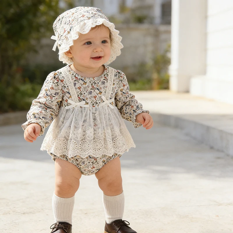 2026 New Spring Korean Style Climbing Suit Long Sleeved Cotton Splicing Toddler Baby Girl Romper+Hat 0-24M Baby Girl Clothing
2026 New Spring Korean Style Climbing Suit Long Sleeved Cotton Splicing Toddler Baby Girl Romper+Hat 0-24M Baby Girl Clothing
