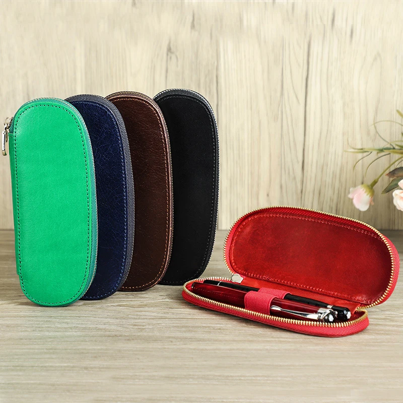 Vintage Leather 2 Slots Pen Case Pouch Holder Portable Small Pencil Bag for Fountain Ballpoint Pen
Vintage Leather 2 Slots Pen Case Pouch Holder Portable Small Pencil Bag for Fountain Ballpoint Pen
