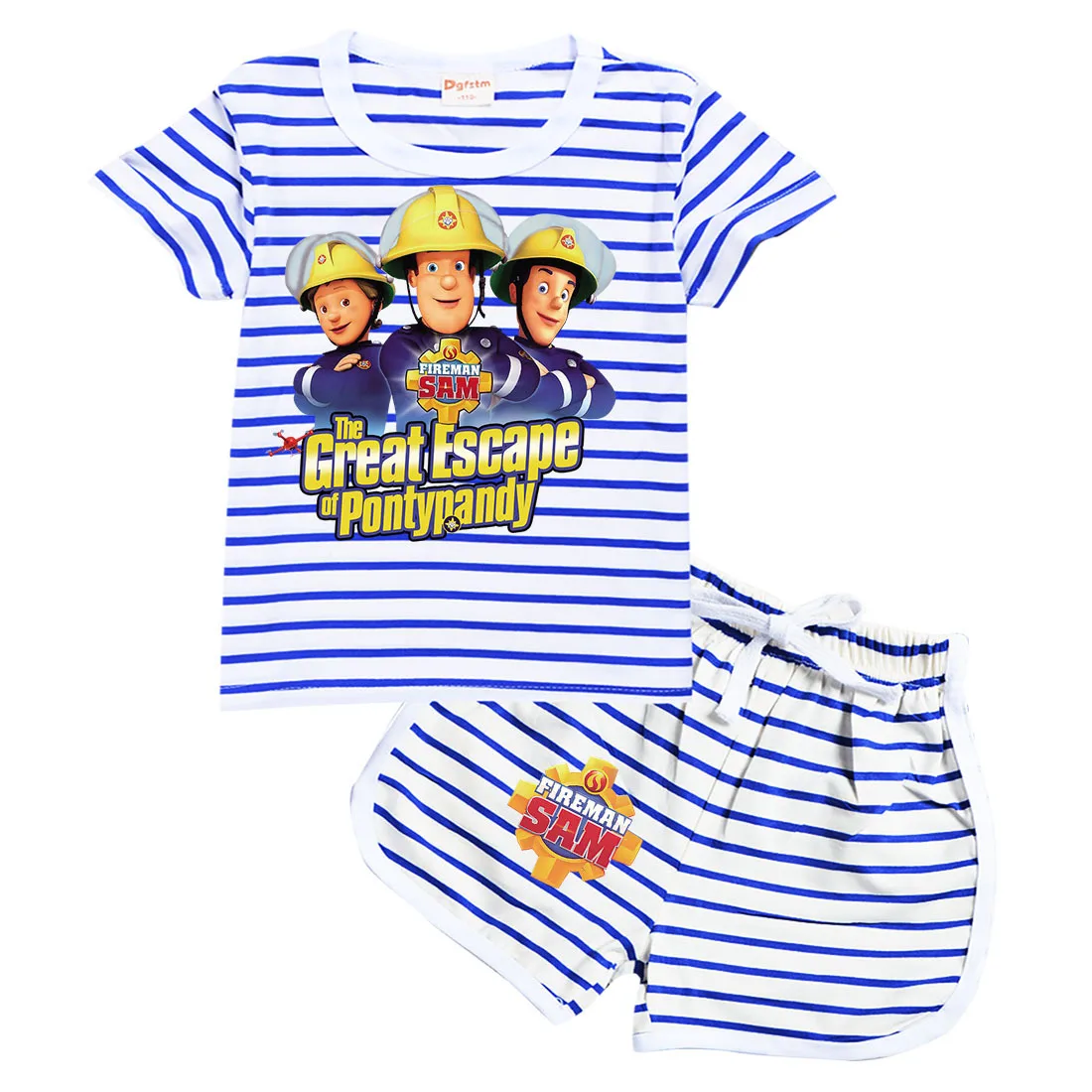 Children Fireman Sam Clothes Baby Boys Short Sleeve Striped Tshirt + Shorts Toddler Girl Tracksuit Unisex Summer Clothes Outfits
Children Fireman Sam Clothes Baby Boys Short Sleeve Striped Tshirt + Shorts Toddler Girl Tracksuit Unisex Summer Clothes Outfits