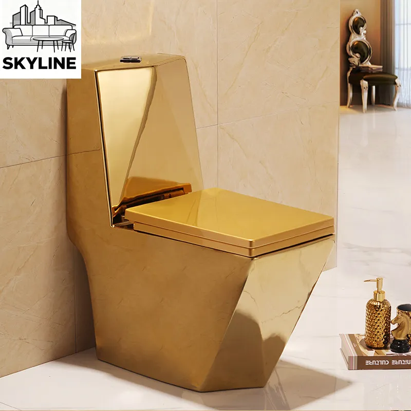One-piece flush golden toilet siphon water-saving toilet square ceramic toilet
One-piece flush golden toilet siphon water-saving toilet square ceramic toilet