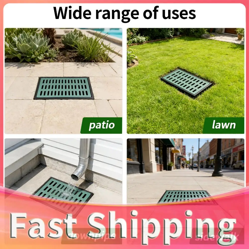 Square Catch Basin with Fiberglass Grate & Debris Basket Infiltration Collection Well for Yard/Downspout/Lawn/Municipal Pipeline
Square Catch Basin with Fiberglass Grate & Debris Basket Infiltration Collection Well for Yard/Downspout/Lawn/Municipal Pipeline