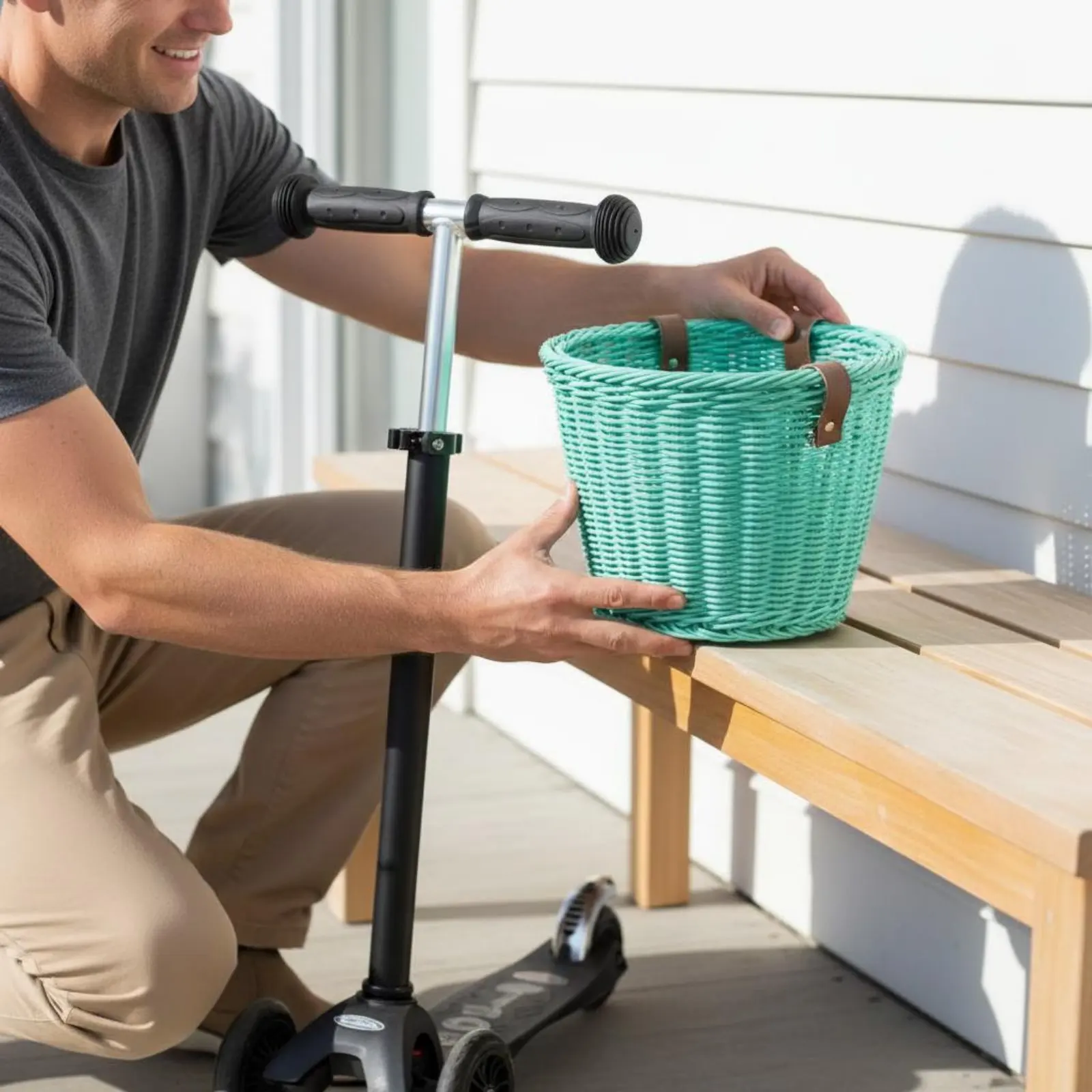 Faux Rattan Cycle Basket Sturdy Framework Kids Bike Basket Weatherproof Easy to Clean for Children
Faux Rattan Cycle Basket Sturdy Framework Kids Bike Basket Weatherproof Easy to Clean for Children