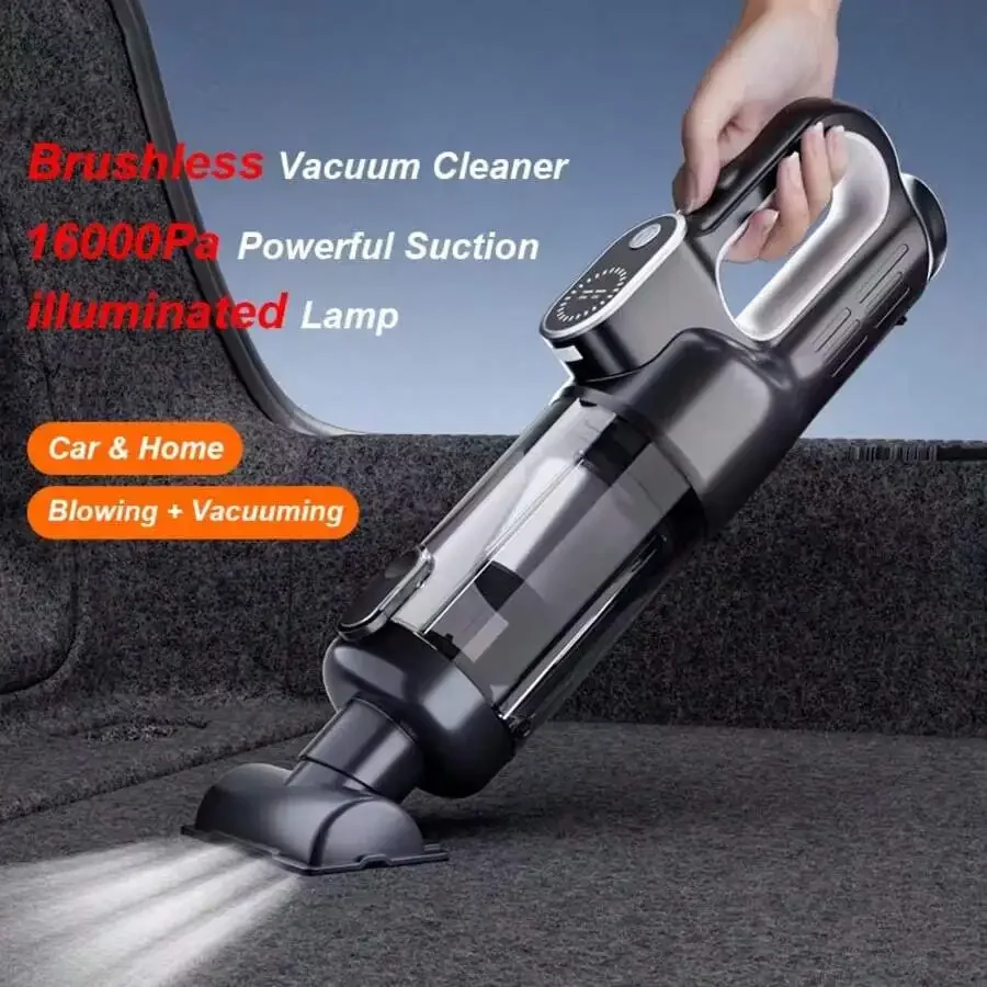 16000Pa Powerful Suction Handheld Cordless Vacuum Cleaner, Featuring A High-Power Brushless Motor With Built-In Lighting
16000Pa Powerful Suction Handheld Cordless Vacuum Cleaner, Featuring A High-Power Brushless Motor With Built-In Lighting