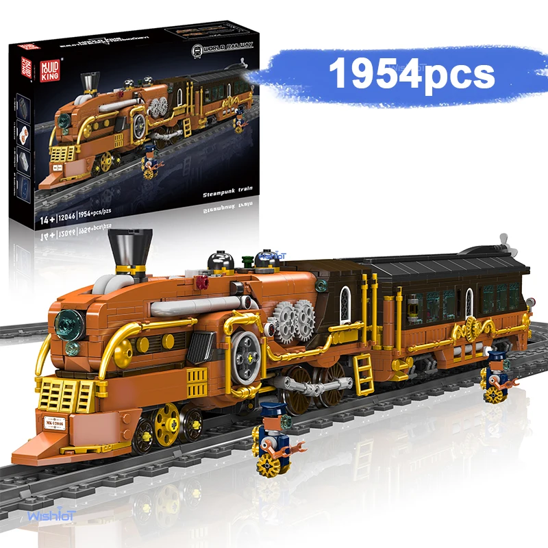 Mould King 12046 1954pcs Steampunk Train Model Retro Locomotive Small Granule Building Block Assembly Toy for Holiday Gifts
Mould King 12046 1954pcs Steampunk Train Model Retro Locomotive Small Granule Building Block Assembly Toy for Holiday Gifts