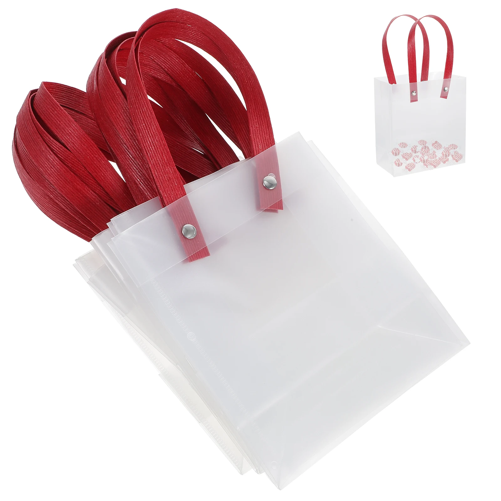10 Pcs Gift Bags Clear Frosted Handheld Birthday Wedding Party Favor Packaging Red 19x13 5x7CM Lightweight Durable Storage
10 Pcs Gift Bags Clear Frosted Handheld Birthday Wedding Party Favor Packaging Red 19x13 5x7CM Lightweight Durable Storage
