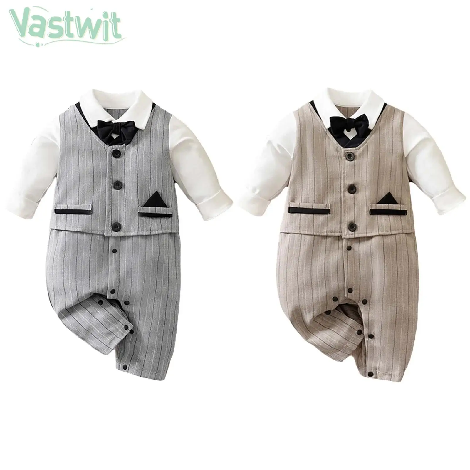 Формальный джентльменский комбинезон для маленьких мальчиков 0-24 месяцев, полосатый комбинезон с длинными рукавами и лацканами с галстуком-бабочкой, костюм для крещения, свадьбы, дня рождения
Формальный джентльменский комбинезон для маленьких мальчиков 0-24 месяцев, полосатый комбинезон с длинными рукавами и лацканами с галстуком-бабочкой, костюм для крещения, свадьбы, дня рождения