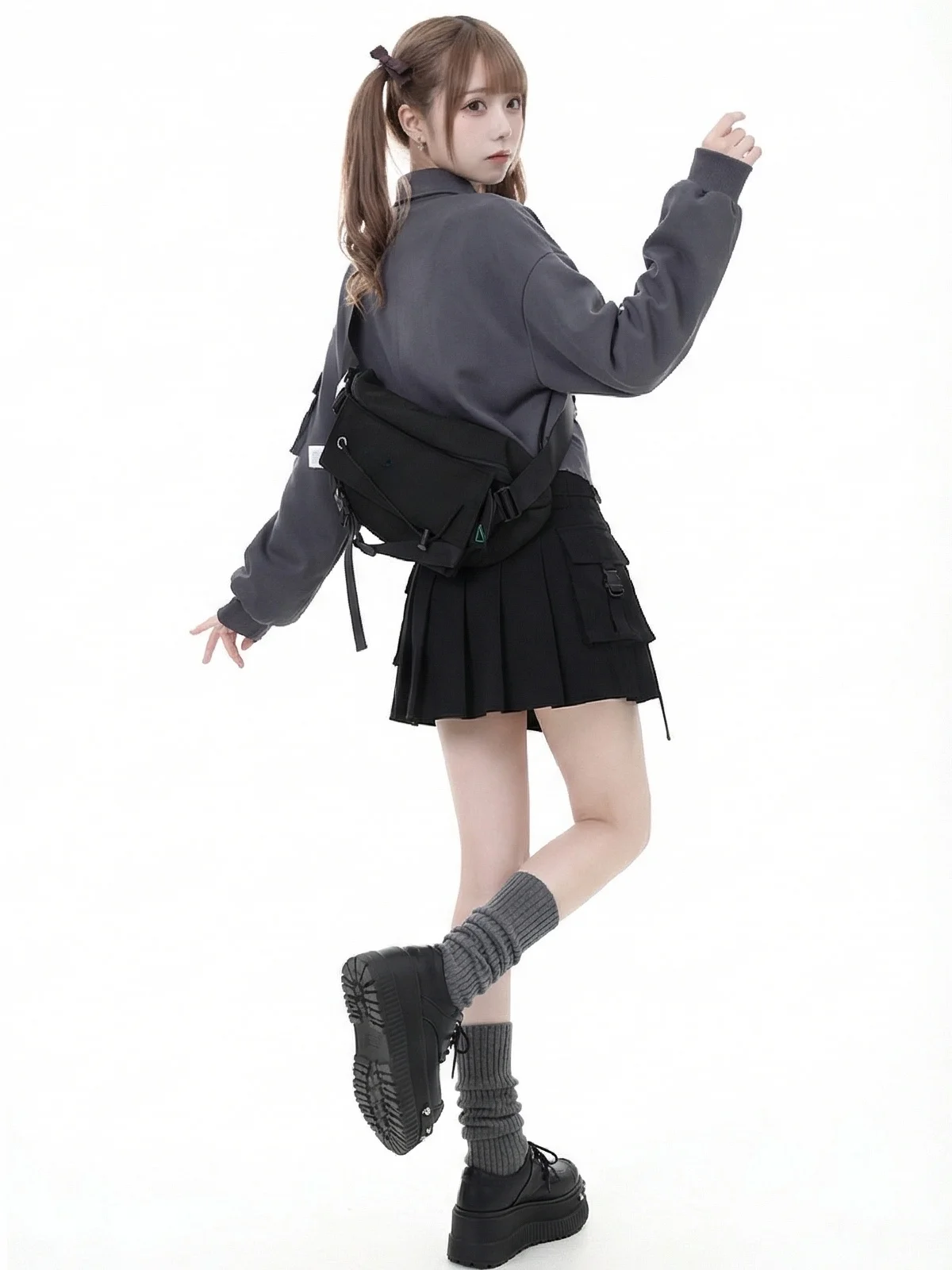 YONAIGA Original Black Functional Style Sports Backpack Women's Crossbody Waist Bag Casual Versatile Leisure Backpack
YONAIGA Original Black Functional Style Sports Backpack Women's Crossbody Waist Bag Casual Versatile Leisure Backpack