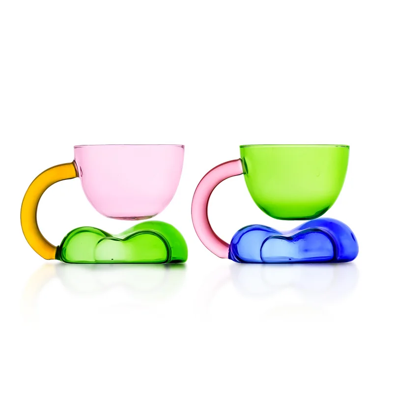 Suspended Cloud Glass Cups, Coffee, Milk, Juice Drinks, Borosilicate Glass Color Blocking Cups, Beer and Wine Glasses
Suspended Cloud Glass Cups, Coffee, Milk, Juice Drinks, Borosilicate Glass Color Blocking Cups, Beer and Wine Glasses