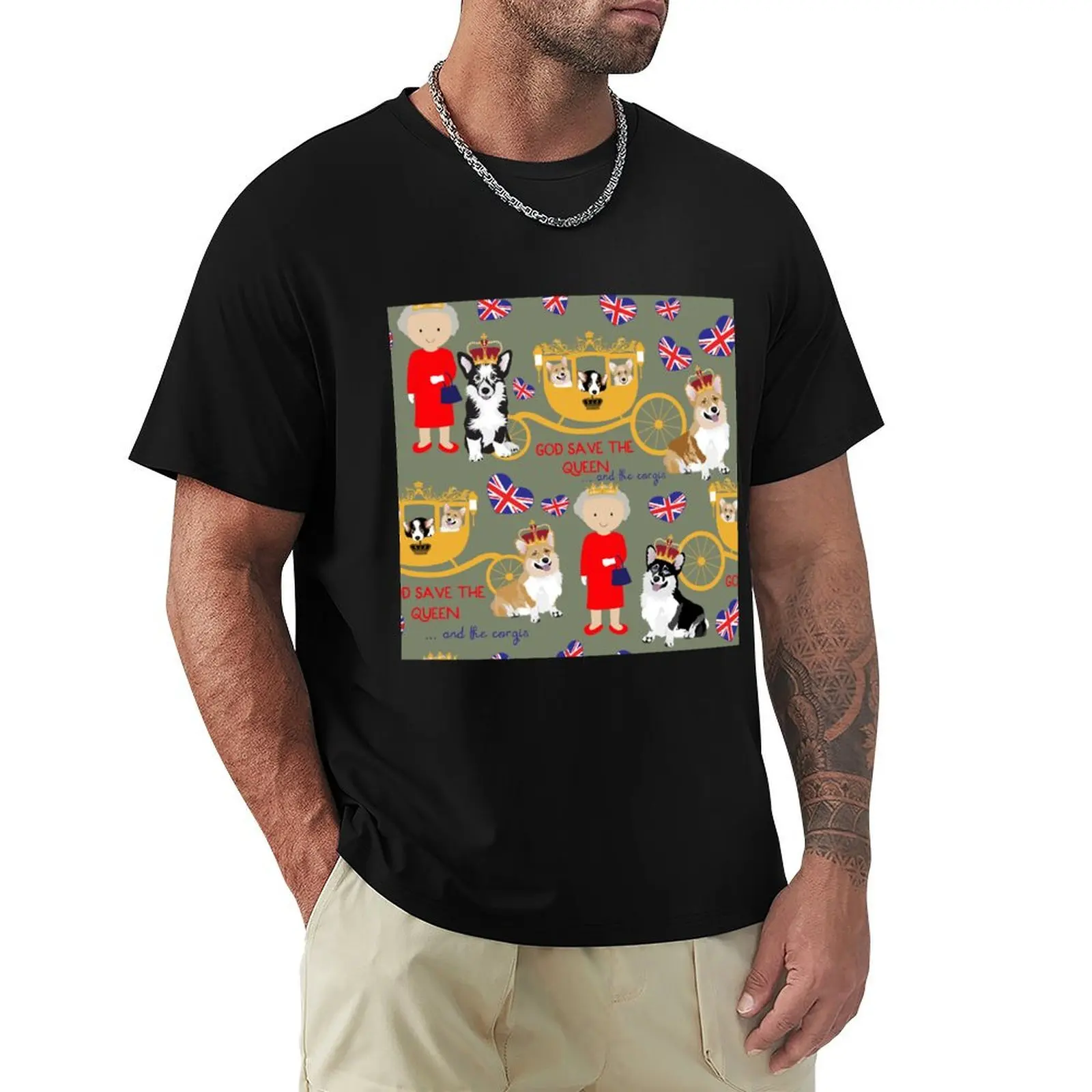 her highness queen elizabeth of the British Empire with the royal corgis - god save the queen - corgi pattern - queen el T-Shirt
her highness queen elizabeth of the British Empire with the royal corgis - god save the queen - corgi pattern - queen el T-Shirt