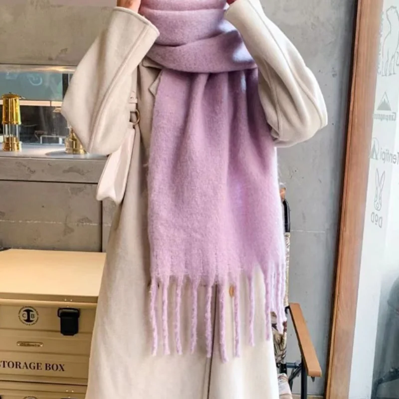 Сплошной цвет, теплая зимняя накидка, универсальная универсальная упаковка с цветными блоками допамина для женщин Мохеровый шарф
Сплошной цвет, теплая зимняя накидка, универсальная универсальная упаковка с цветными блоками допамина для женщин Мохеровый шарф