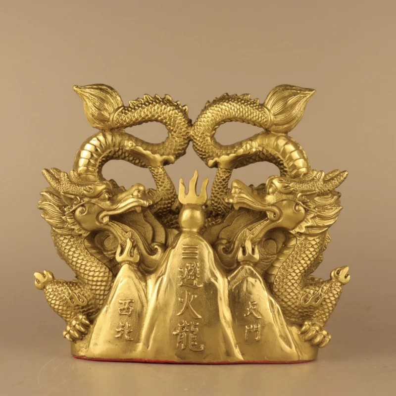 New brass ornament: copper double fire-repelling dragon home decoration creative gift craft
New brass ornament: copper double fire-repelling dragon home decoration creative gift craft
