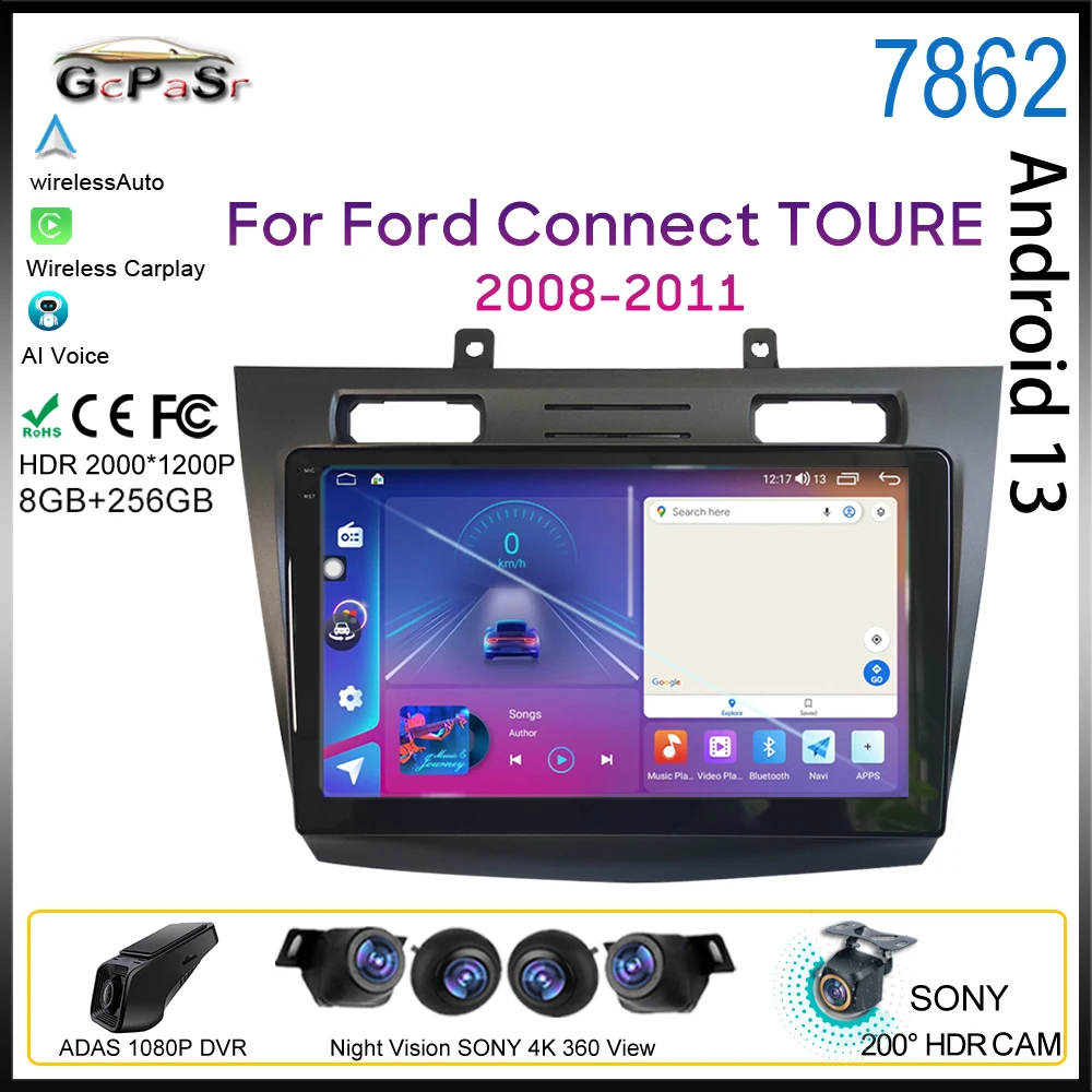 Android 13 для Ford Connect TOURE 2008-2011 Автомобильный мультимедийный плеер монитор радио GPS-навигация видео 5G Carplay задняя камера
Android 13 для Ford Connect TOURE 2008-2011 Автомобильный мультимедийный плеер монитор радио GPS-навигация видео 5G Carplay задняя камера