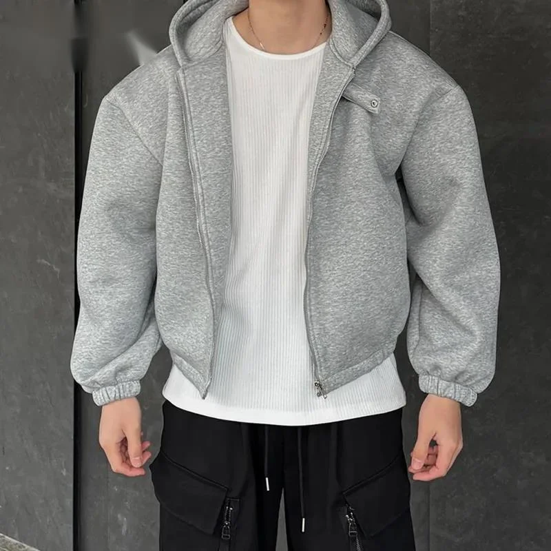 Korean Style Men's Hoodies Zipper Hooded Solid Color New Casual Menswear Loose All-match Autumn Male Sweatshirts 9M8FJ
Korean Style Men's Hoodies Zipper Hooded Solid Color New Casual Menswear Loose All-match Autumn Male Sweatshirts 9M8FJ