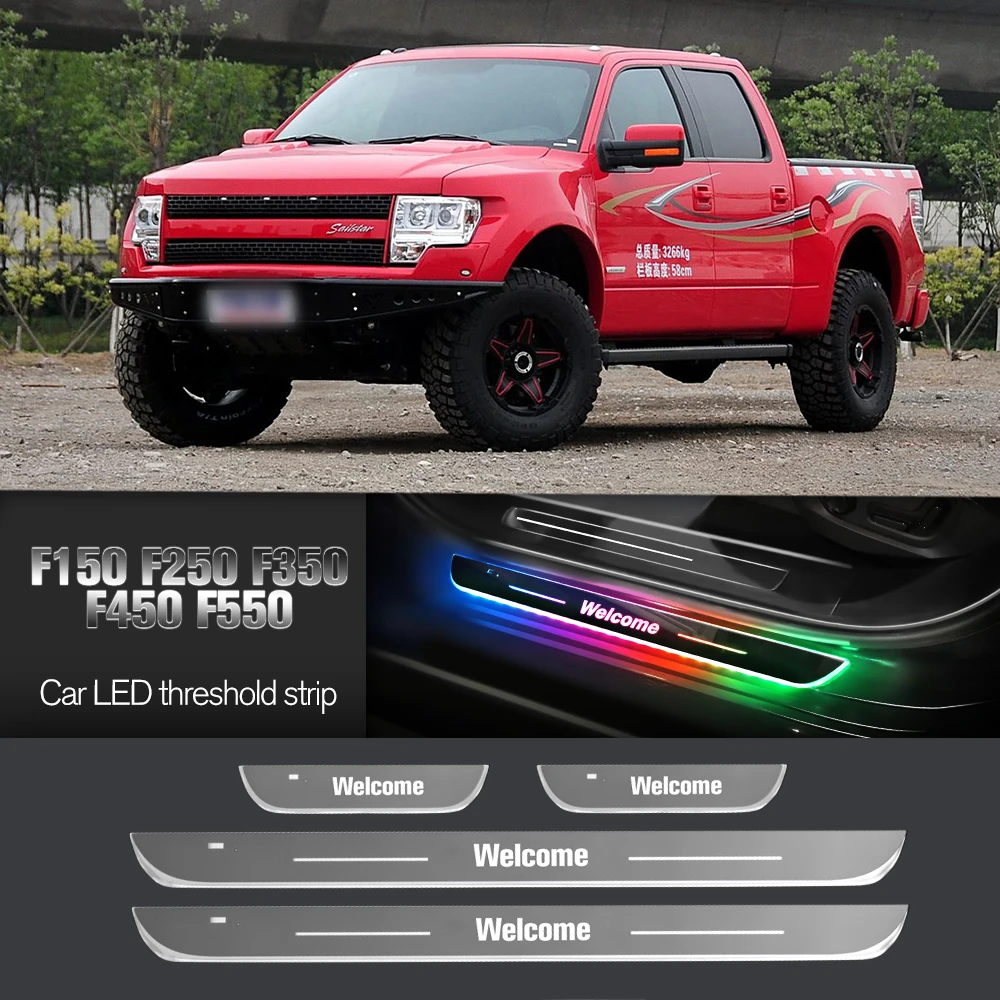 Car Door Sill Light For Ford F-Series F150 F250 F350 F450 F550 Customized Logo LED Welcome Threshold Pedal Lamp Accessories
Car Door Sill Light For Ford F-Series F150 F250 F350 F450 F550 Customized Logo LED Welcome Threshold Pedal Lamp Accessories