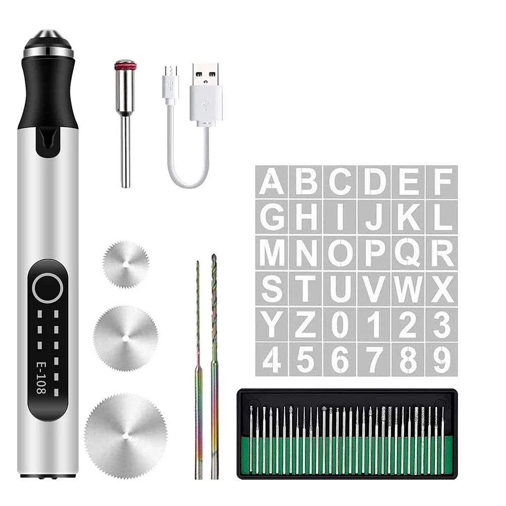 Engraving Pen Electric Engraving Tool Kit Rechargeable DIY Mini Engraver Etching Pen for Carving Glass Wood Stone B
Engraving Pen Electric Engraving Tool Kit Rechargeable DIY Mini Engraver Etching Pen for Carving Glass Wood Stone B