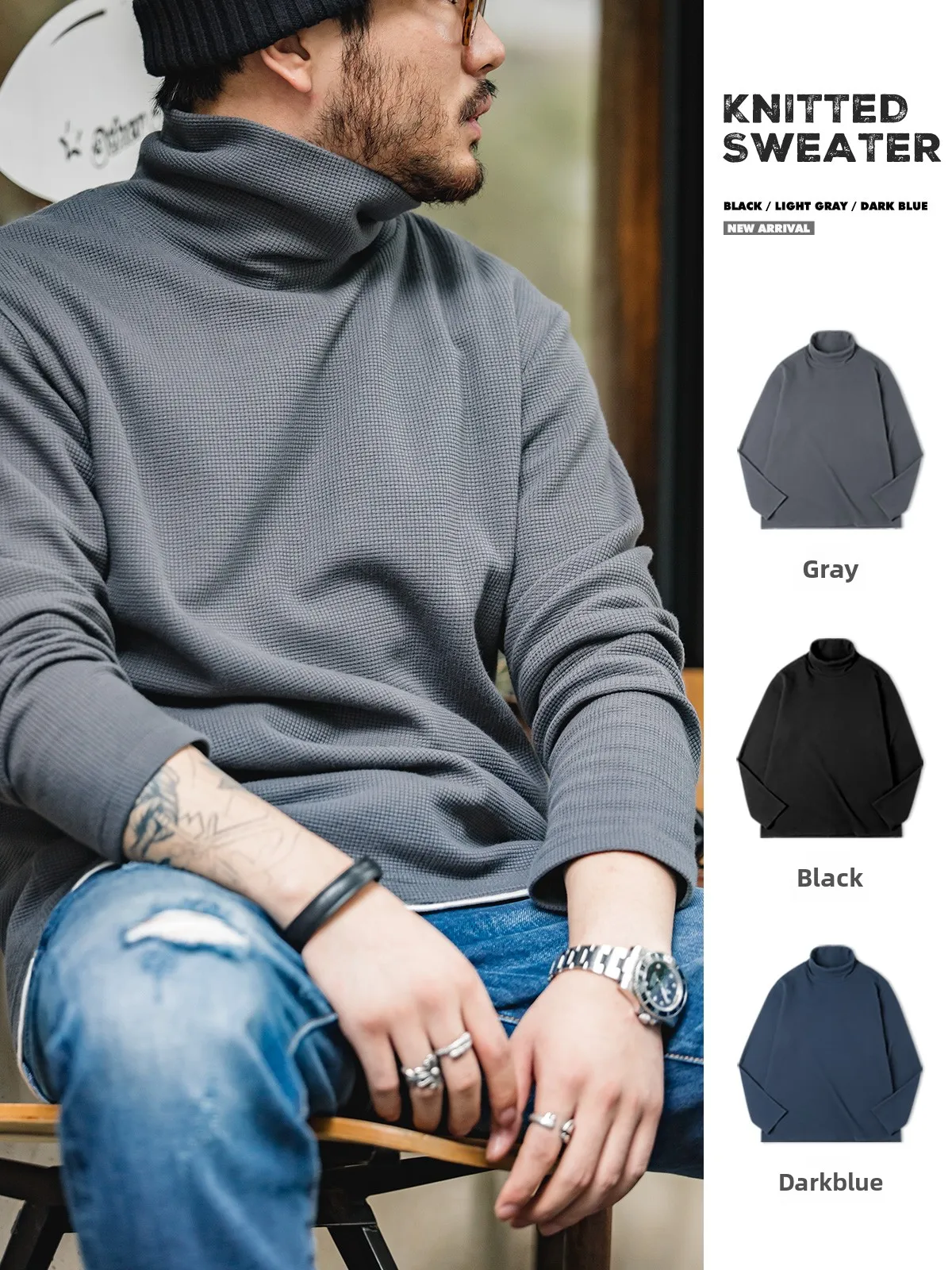 Maden Grey Casual Long Sleeve High Collar Men's Sweatshirt Warm Base Layer Shirt American Style Spring Fashion Inner Wear
Maden Grey Casual Long Sleeve High Collar Men's Sweatshirt Warm Base Layer Shirt American Style Spring Fashion Inner Wear