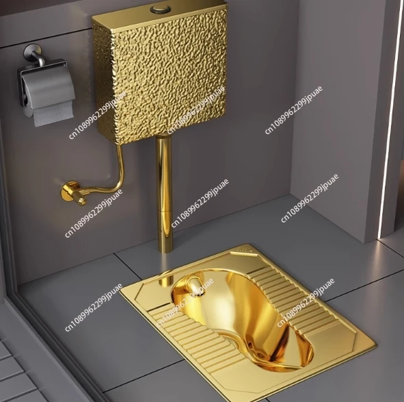 High-end gold stainless steel squatting toilet bar household bathroom toilet urinal squatting pit toilet
High-end gold stainless steel squatting toilet bar household bathroom toilet urinal squatting pit toilet