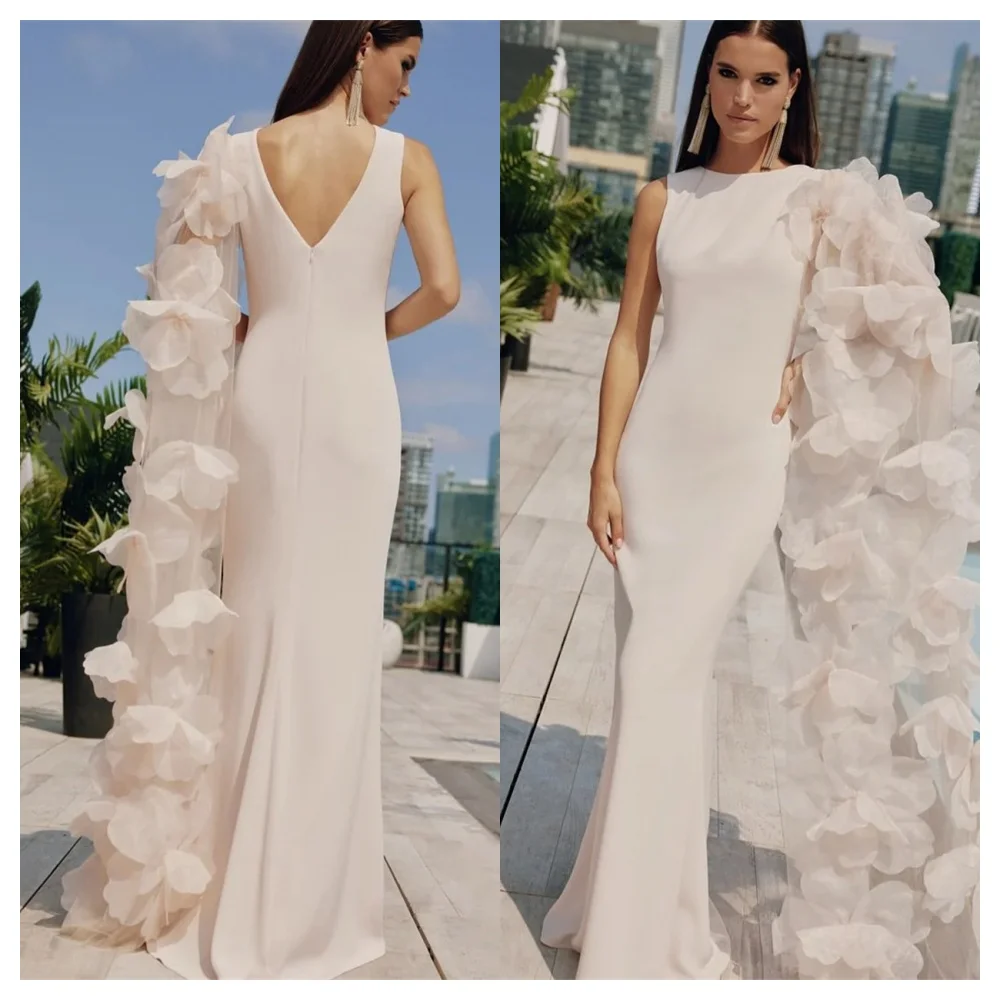Customized Mermaid Classic White Jersey Evening Dress Fashion Crew Neck Sleeveless Party Dress High Quality Celebrity
Customized Mermaid Classic White Jersey Evening Dress Fashion Crew Neck Sleeveless Party Dress High Quality Celebrity