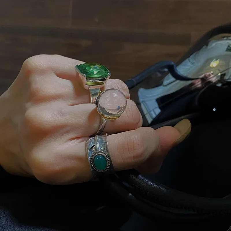 925 Sterling Silver Zircon Exaggerate Ring for Women Girls Gift Originality Vintage Punk Retro Party Jewelry Dropshipping
925 Sterling Silver Zircon Exaggerate Ring for Women Girls Gift Originality Vintage Punk Retro Party Jewelry Dropshipping