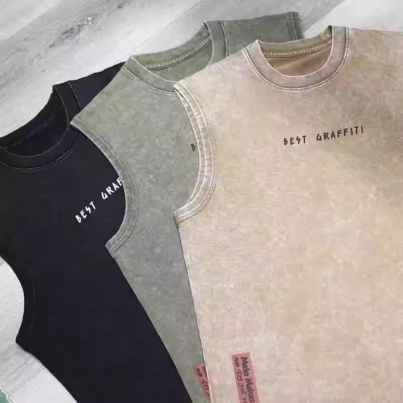 American Sle Loose Fit Color Cotton Vest ex Summer Base Layer Sweatirt Svel T-irt for Running And Fitn
American Sle Loose Fit Color Cotton Vest ex Summer Base Layer Sweatirt Svel T-irt for Running And Fitn