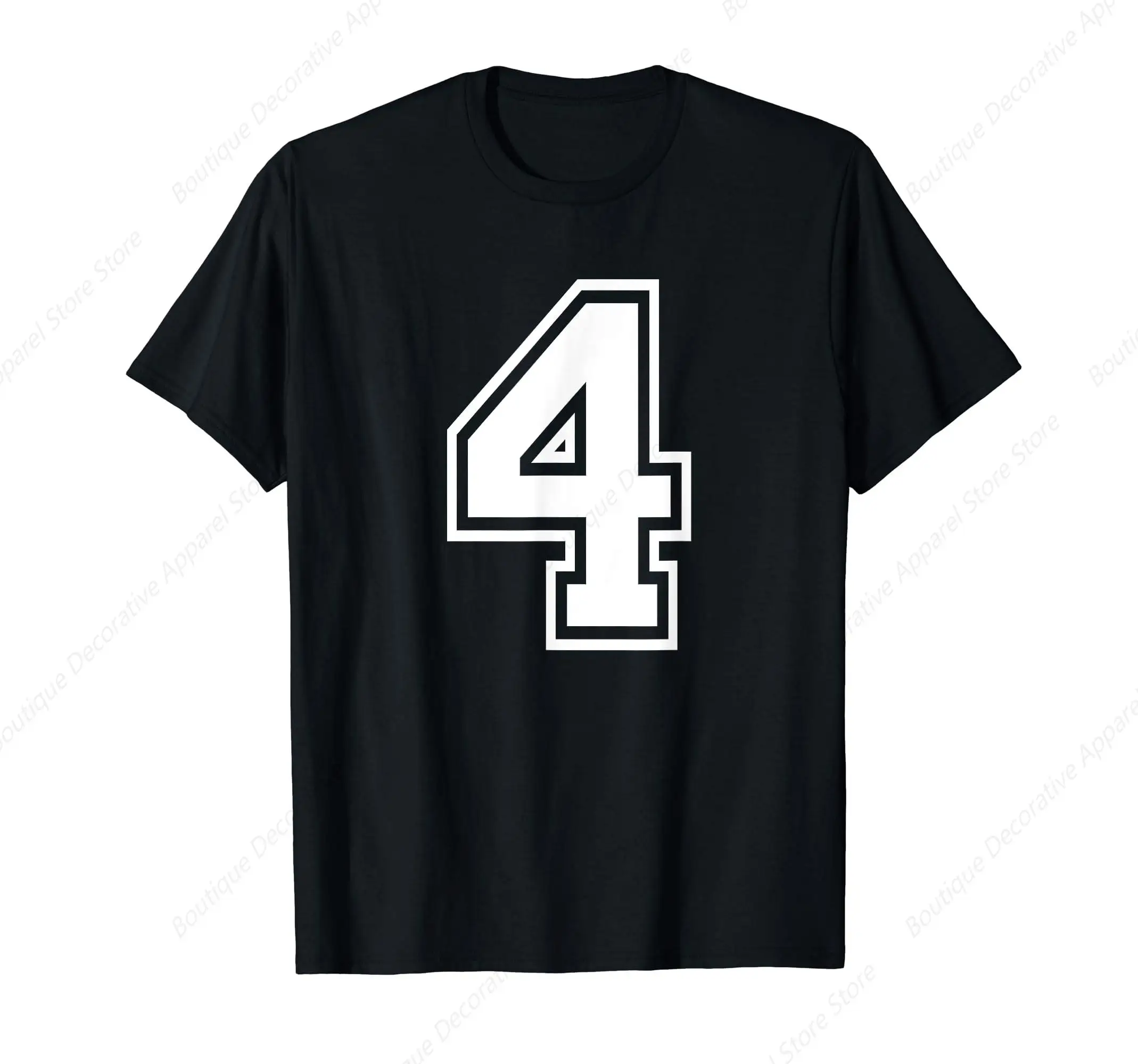 Number 4 Birthday Numbered Uniform Sports Jersey Team T-Shirt
Number 4 Birthday Numbered Uniform Sports Jersey Team T-Shirt