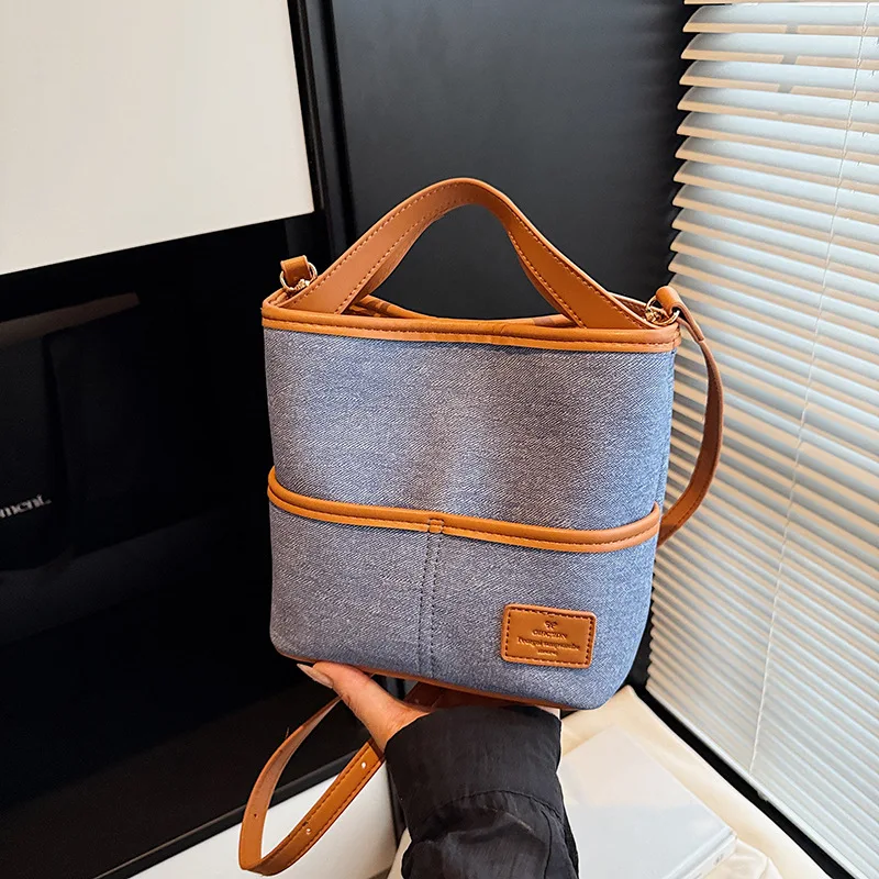 2025 Summer New Denim Bucket Bag Women Casual High-end Fashion Versatile Shoulder Crossbody Trendy Purse
2025 Summer New Denim Bucket Bag Women Casual High-end Fashion Versatile Shoulder Crossbody Trendy Purse