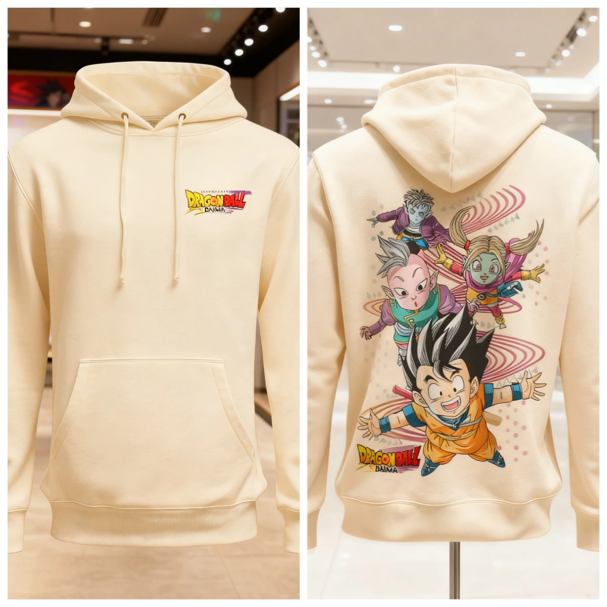 Dragon Ball Anime Cotton Hoodie Beige Color Character Print with Multi Hero Flying Pose Red Line Dynamic Pattern Casual
Dragon Ball Anime Cotton Hoodie Beige Color Character Print with Multi Hero Flying Pose Red Line Dynamic Pattern Casual