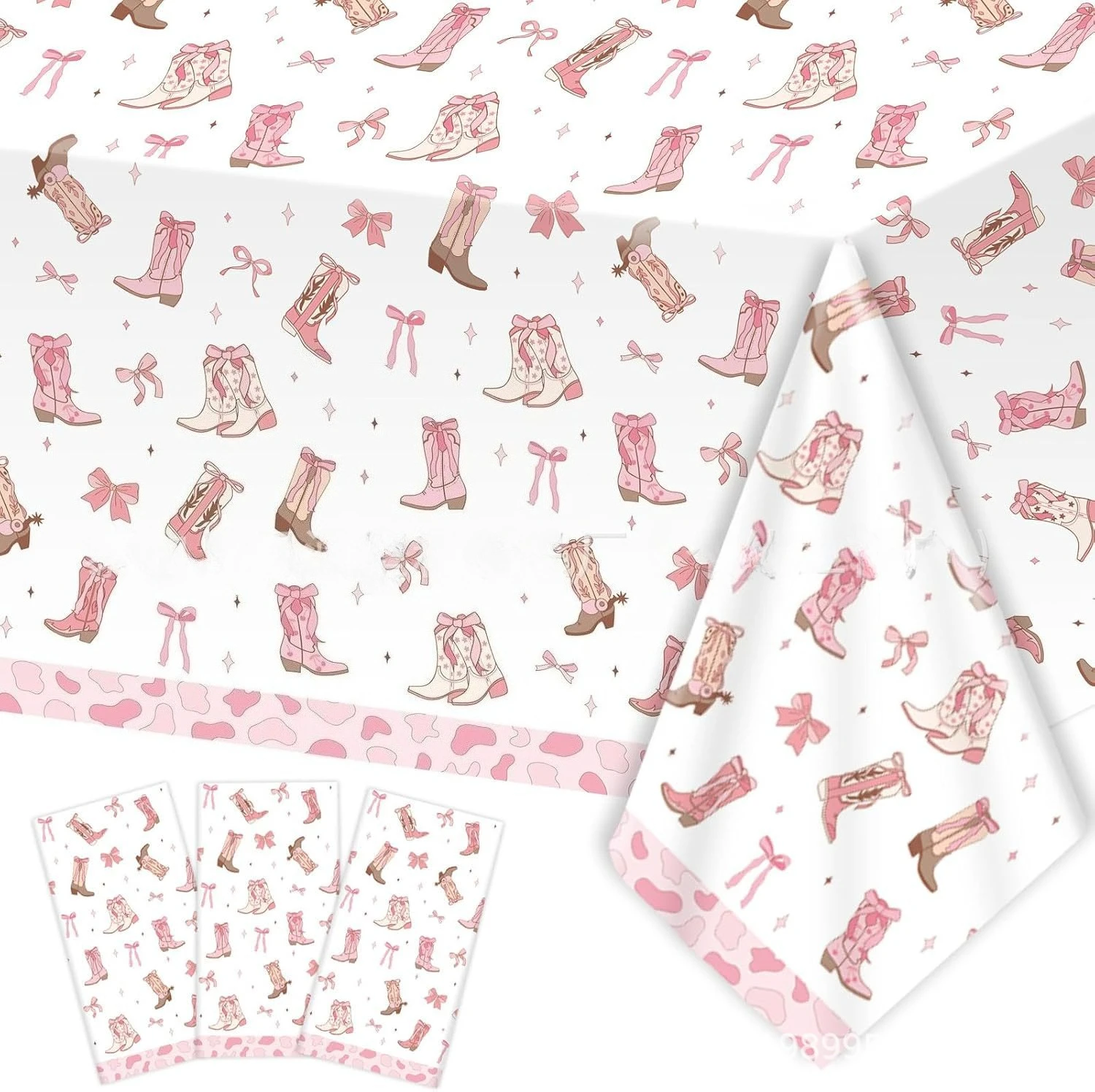 Pink Bow Cowgirl Birthday Tablecloth Boots Party Disposable Tableware Table Cover Baby Shower Girl Party Supplies Decorations
Pink Bow Cowgirl Birthday Tablecloth Boots Party Disposable Tableware Table Cover Baby Shower Girl Party Supplies Decorations