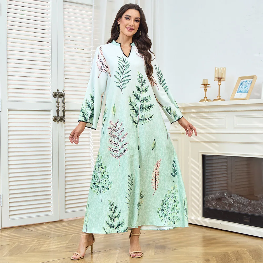 Dubai Women's Robe Dress New Fashion Elegant Printed Long Sleeve Long Dress Robe Abaya Ramadan Dubai Luxury Islam Elegant
Dubai Women's Robe Dress New Fashion Elegant Printed Long Sleeve Long Dress Robe Abaya Ramadan Dubai Luxury Islam Elegant